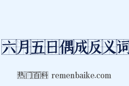 六月五日偶成反义词是什么意思的图片